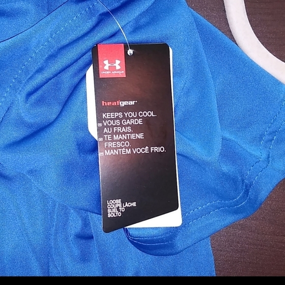 2/$25 LAST ONE!! UNDER ARMOUR Men's Heatgear Tech Tee Royal Blue Size Small - Picture 3 of 7